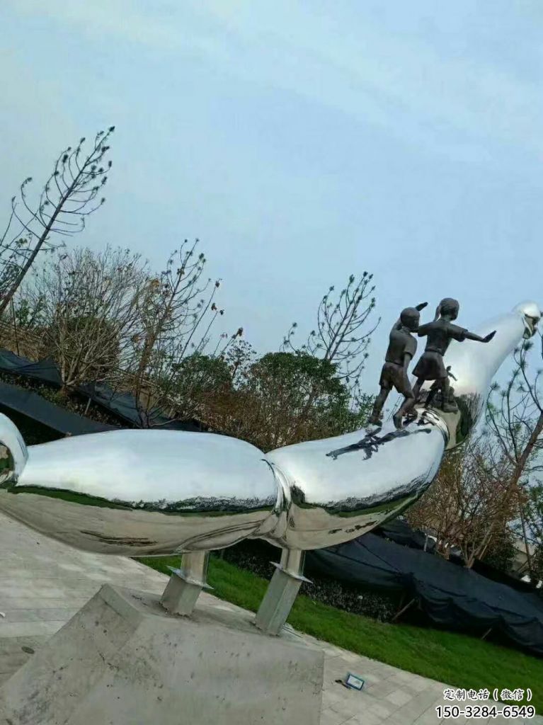 戶外蓮藕雕塑 拋光蓮科雕塑 鏡面雕塑