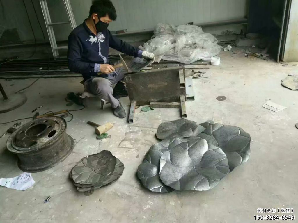 房地產蓮藕雕塑廠家 現代蓮科雕塑 幾何雕塑