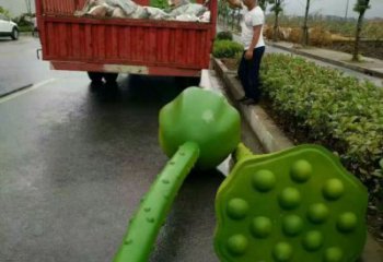 公園蓮藕雕塑 創(chuàng)意企業(yè)雕塑 美陳蓮科雕塑