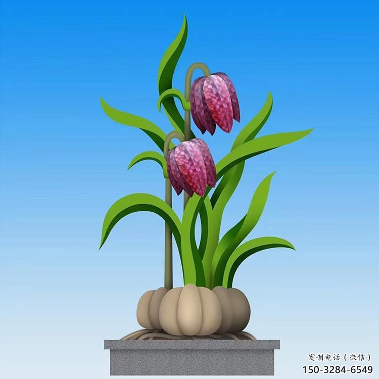 公園蘭花雕塑 創意企業雕塑 美陳玉蘭花雕塑