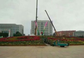 烤漆蘭花雕塑 鋼管玉蘭花雕塑 室內雕塑