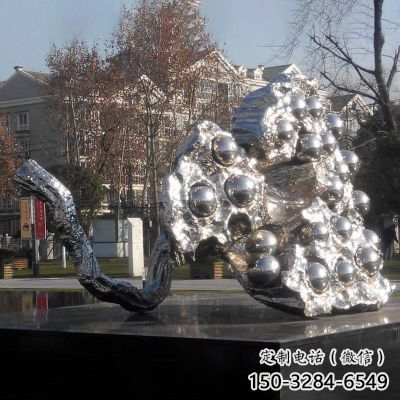 幾何蓮蓬雕塑 發光公園雕塑 大門口植物雕塑