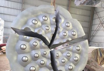 烤漆蓮蓬雕塑 鋼管植物雕塑 室內雕塑