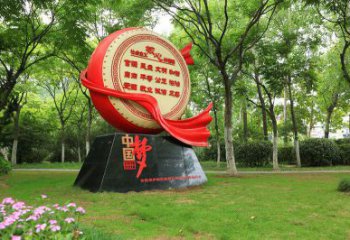 中式戰(zhàn)鼓雕塑 啞光喜慶雕塑 游樂(lè)場(chǎng)民族雕塑