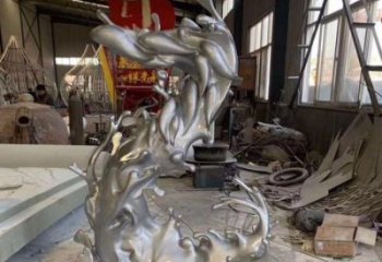 抽象水花雕塑 啞光水景雕塑 室內雕塑