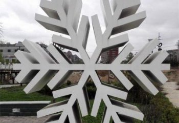 廣場(chǎng)雪花雕塑 抽象窗花雕塑 烤漆雕塑