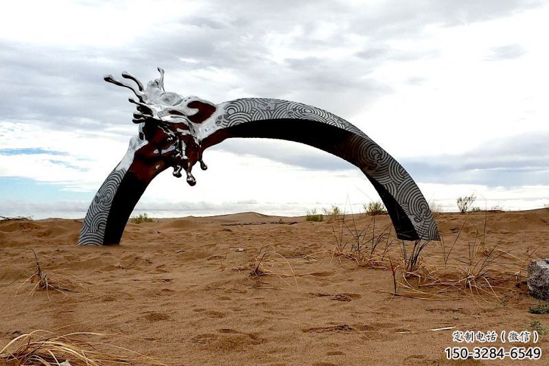 彩虹拱門雕塑，地標景觀雕塑，不銹鋼彩虹拱門雕塑