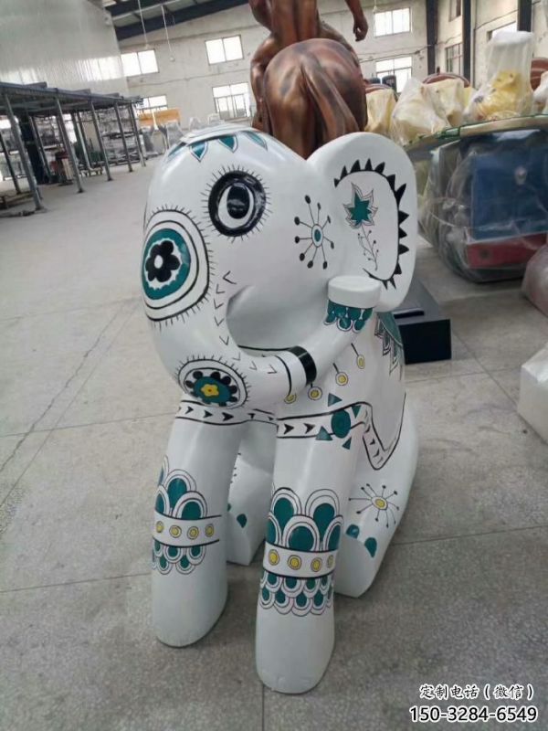 大象雕塑承接，景觀美陳，彩繪大象雕塑訂做