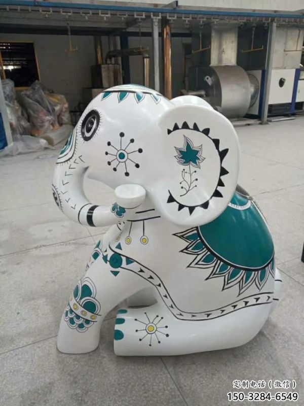 生產大象雕塑，室外軟裝，景區玻璃鋼大象雕塑供應商