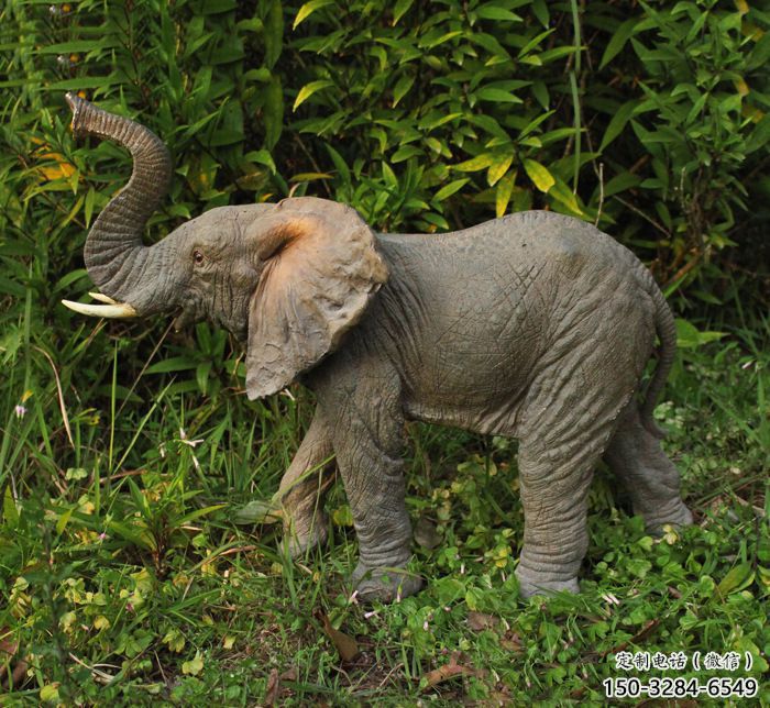 藝術大象雕塑觀賞型，街景小品，仿真大象雕塑常用