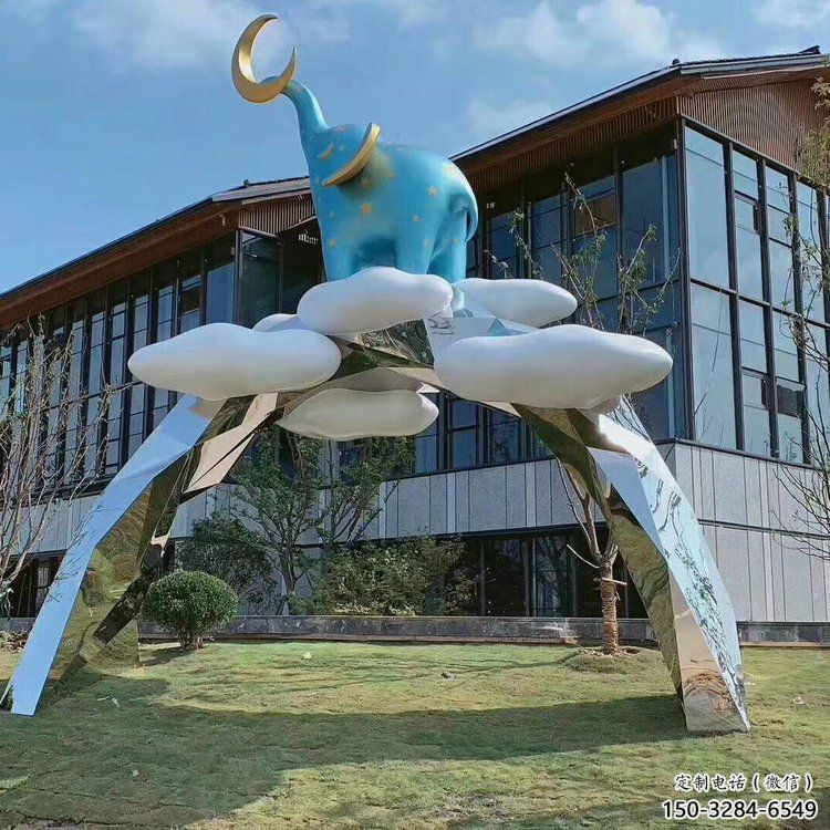 景觀大象雕塑選定，美陳雕塑，現代卡通大象雕塑優選