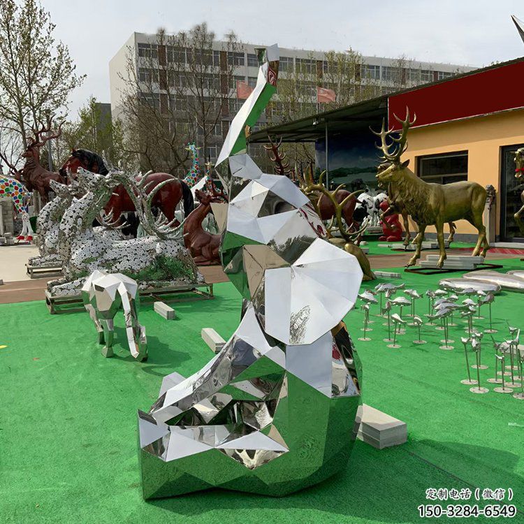 大象雕塑優選，室外雕塑，景觀鏡面大象雕塑優選