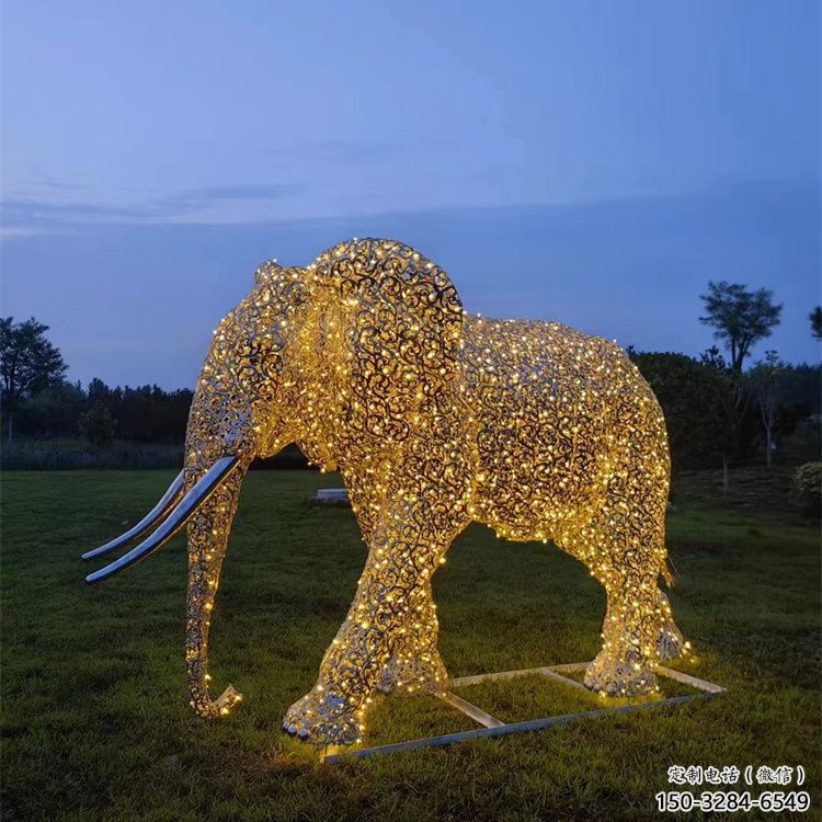 商場大象雕塑常用，公園小品，房地產(chǎn)鏤空大象雕塑生產(chǎn)商
