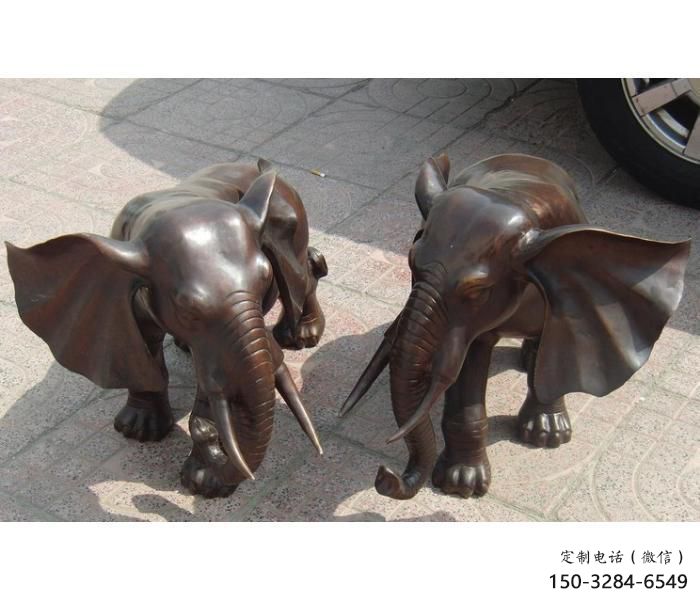 大象雕塑制造商，小區擺件，銅大象雕塑制造商