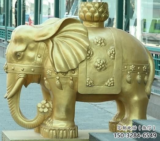 雕塑大象景觀批發(fā)，公園雕塑，黃銅大象雕塑定價