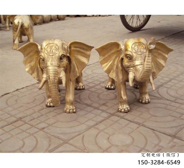 景觀大象雕塑制作，景區案例，純銅仿古雕塑制造商