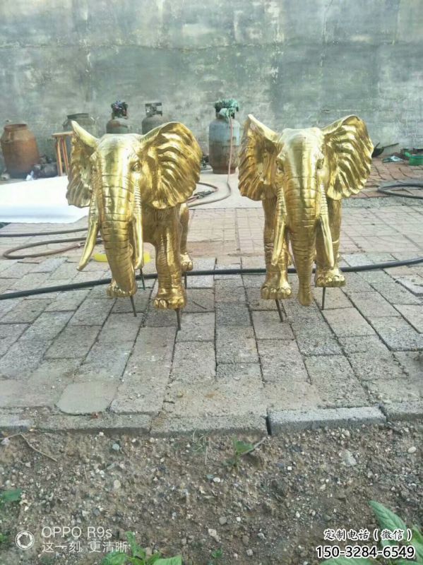 中式大象雕塑定價，街頭雕塑，黃銅大象雕塑制作