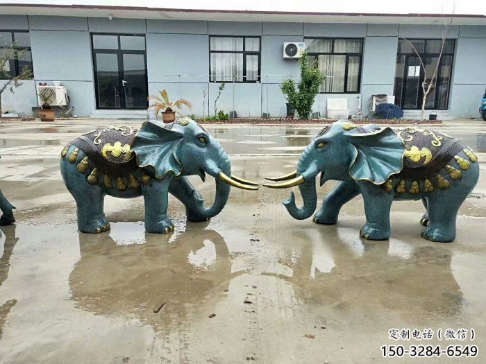 彩繪大象雕塑專供，景觀雕塑，彩繪大象雕塑供應(yīng)