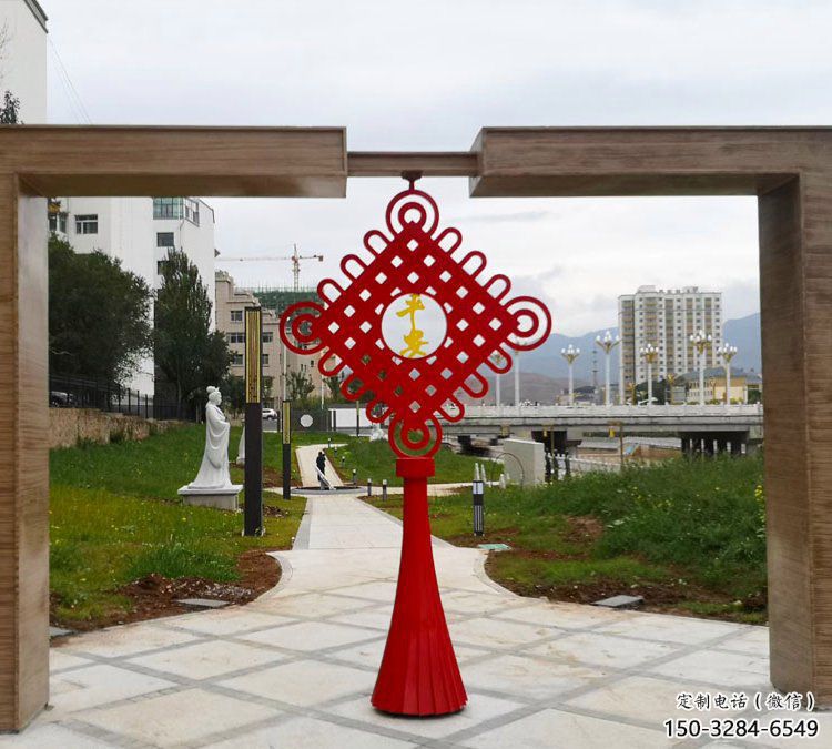 廣場(chǎng)中國(guó)結(jié)雕塑