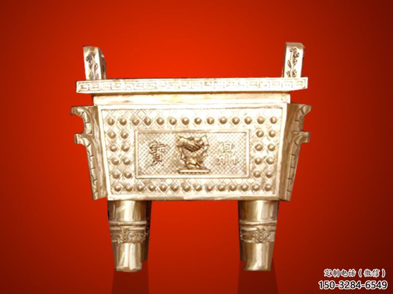 黃銅鼎雕塑-司母戊鼎雕塑-企業(yè)擺件