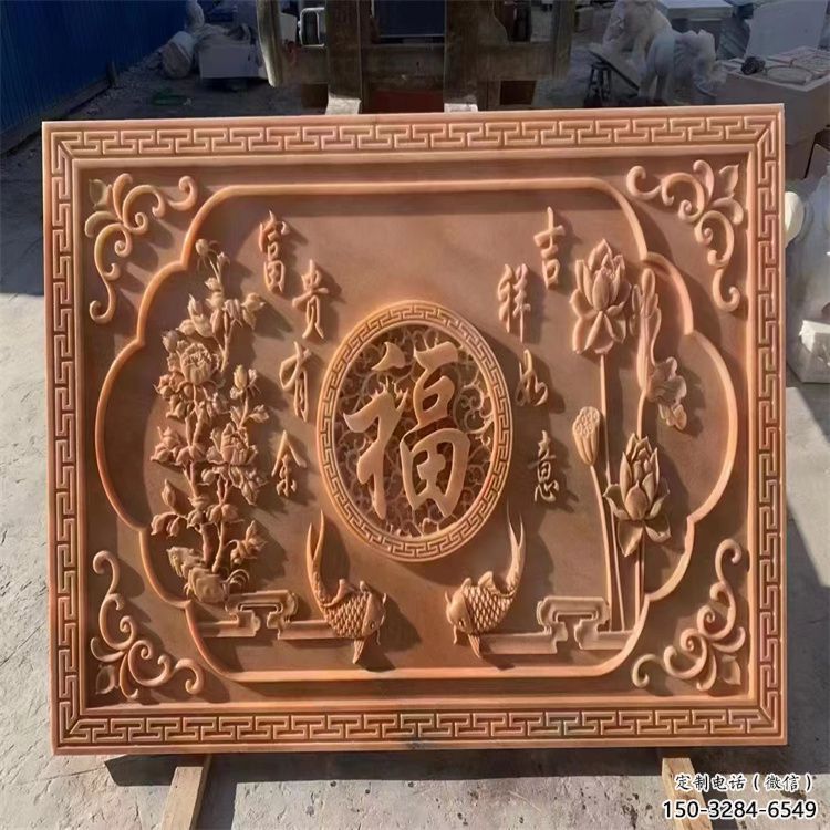 浮雕制造商，室外軟裝，景觀福字浮雕制作廠家