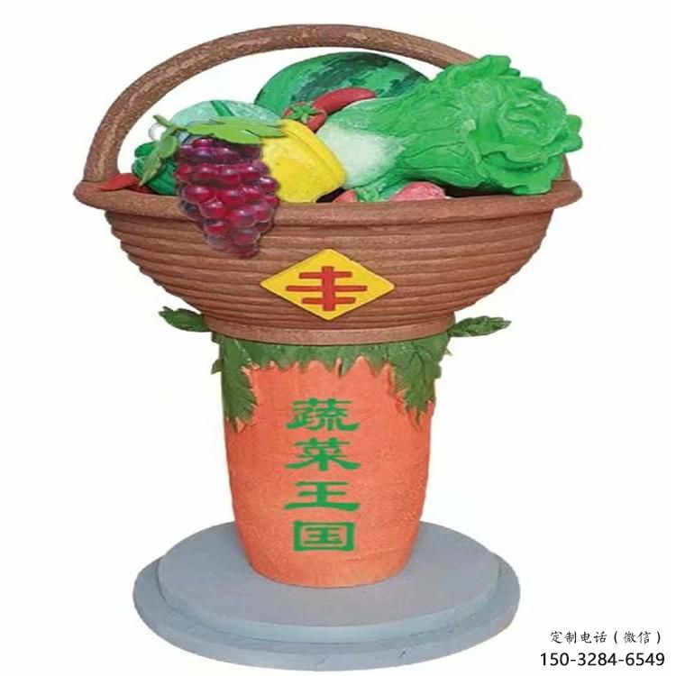 果籃雕塑標(biāo)準(zhǔn)，多彩藝術(shù)，景觀白菜果籃雕塑供應(yīng)