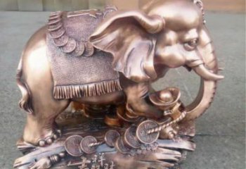 標(biāo)志大象雕塑精選，歐式風(fēng)格，紅銅大象雕塑指用