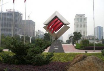 廣場中國結雕塑廠家，烤漆工藝制作，民俗文化標識