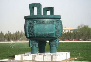 圓鼎雕塑，銅器景觀雕塑，鑄銅工藝