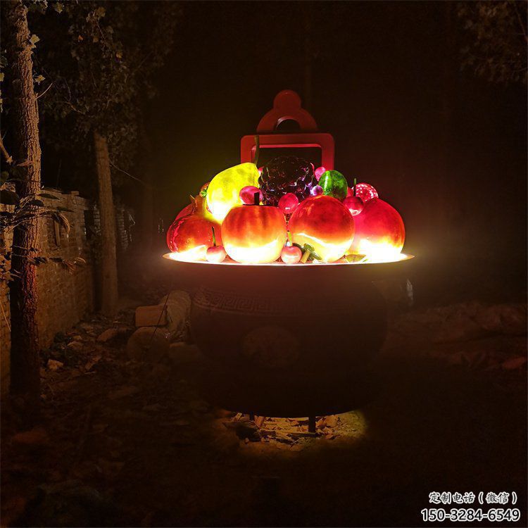 廣場果籃雕塑供求，露天雕塑，企業(yè)不銹鋼果籃雕塑標(biāo)準(zhǔn)