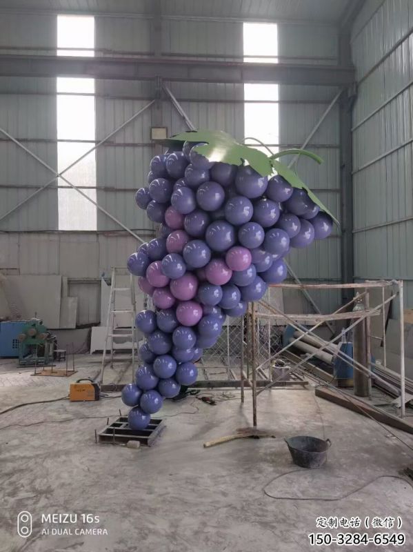 果籃雕塑專供，美陳雕塑，社區葡萄果籃雕塑預定