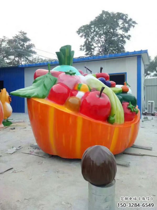 標(biāo)志果籃雕塑精選，多彩藝術(shù)，蔬菜果籃雕塑優(yōu)價(jià)