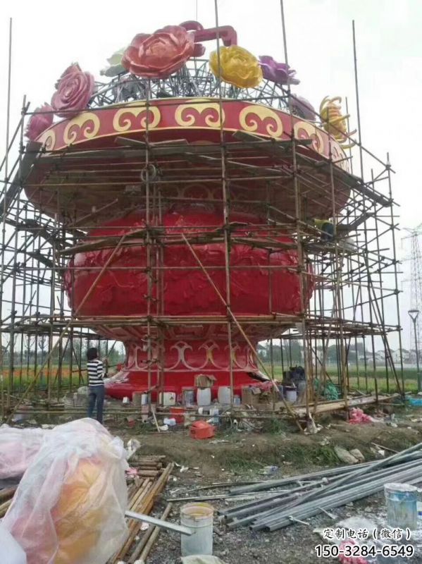 廣場花籃雕塑供求，露天雕塑，企業不銹鋼花籃雕塑標準