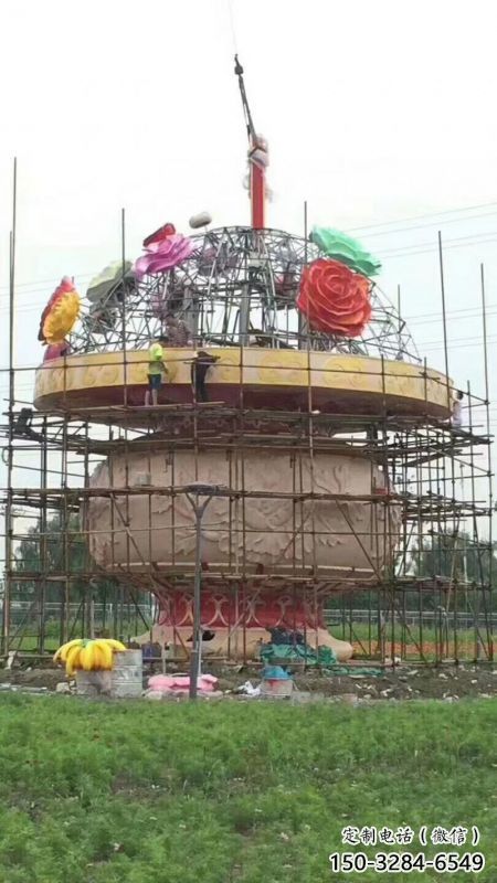 花籃雕塑工程制作訂做，城市雕塑，景觀小品公園花籃雕塑專供