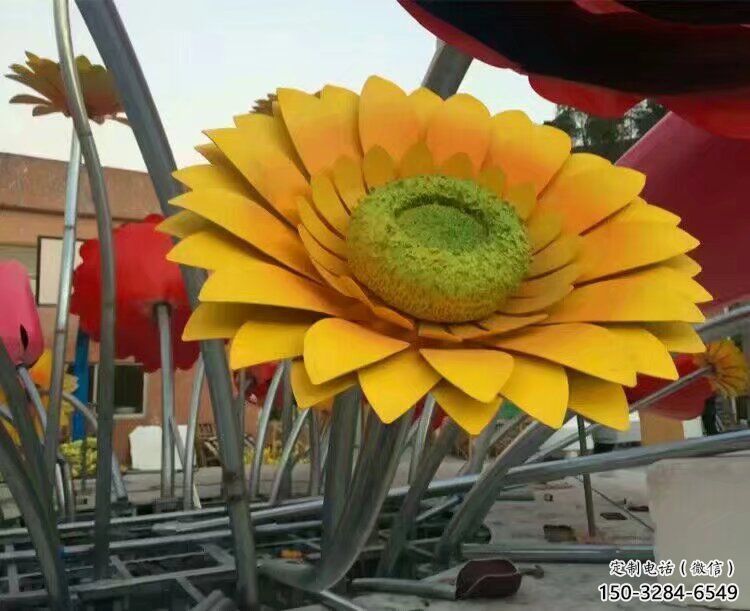 鍛鋼花籃雕塑供求，露天雕塑，花卉花卉花卉花籃雕塑制作