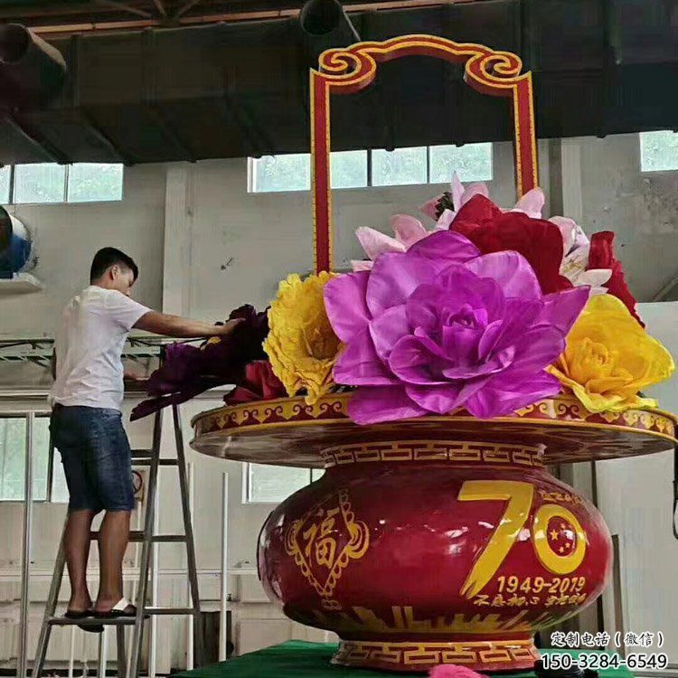花籃雕塑生產(chǎn)，城區(qū)小品，金屬花籃雕塑標(biāo)準(zhǔn)