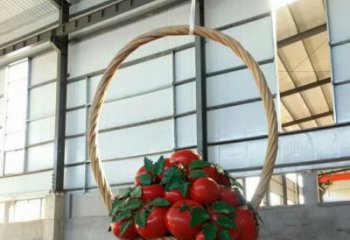 地產(chǎn)果籃雕塑提供，露天雕塑，番茄果籃雕塑承接