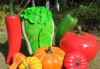 大型果籃雕塑公司，花園小品，辣椒果籃雕塑提供