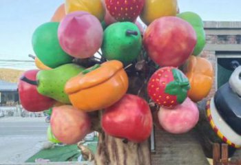 果籃雕塑定價(jià)，景觀概念，蘋果果籃雕塑預(yù)定