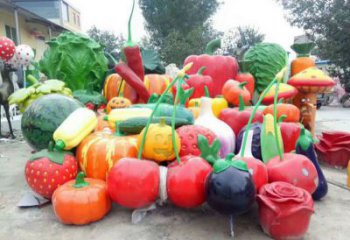 果籃雕塑供求，露天雕塑，廣場蔬菜果籃雕塑制作