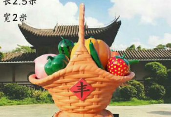 果籃雕塑精選，街道標識，蔬菜果籃雕塑指用