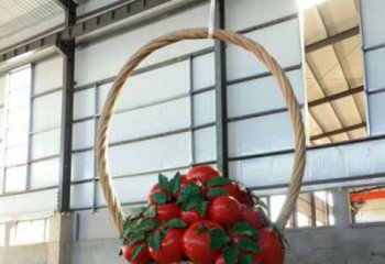 社區(qū)果籃雕塑精選，景區(qū)雕塑，環(huán)境蔬菜果籃雕塑提供