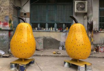 展示果籃雕塑精選，市標雕塑，鴨梨果籃雕塑