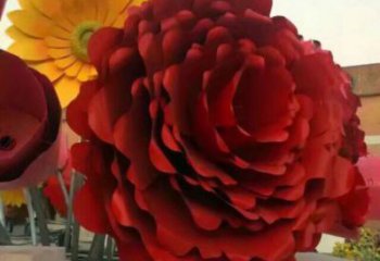 商場花籃雕塑批發，動態雕塑，主題花朵花籃雕塑標準