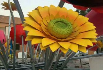 鍛鋼花籃雕塑供求，露天雕塑，花卉花卉花卉花籃雕塑制作