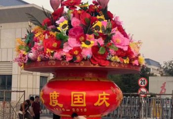 文化花籃雕塑專供，景區雕塑，城市慶典花籃雕塑提供