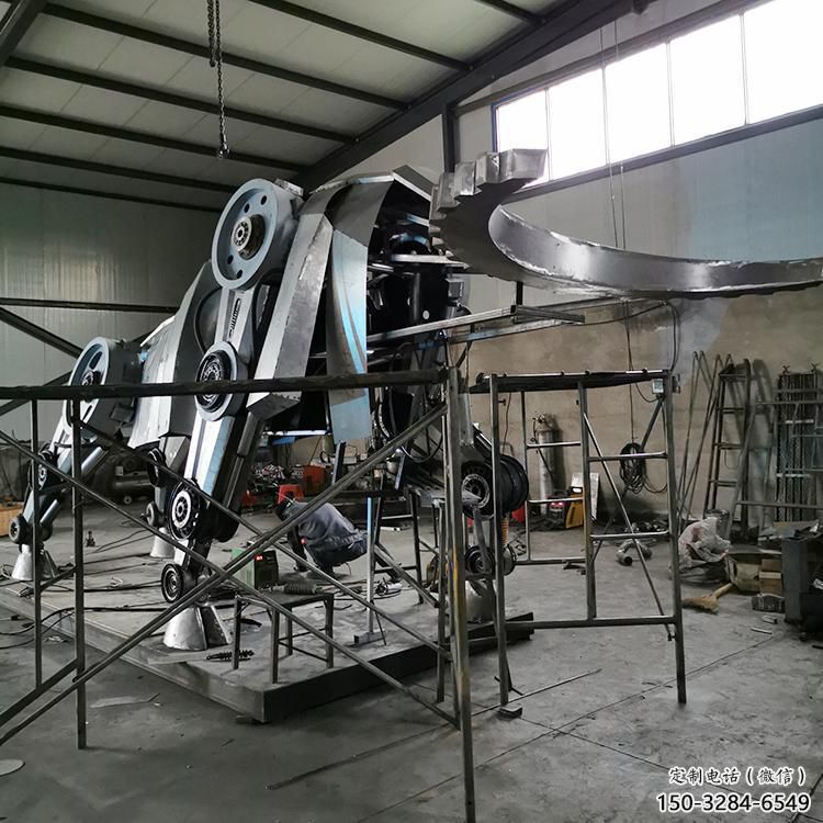 機甲動漫大象雕塑