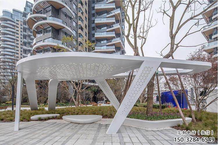 廊架雕塑，戶外景觀小品，不銹鋼長(zhǎng)廊雕塑