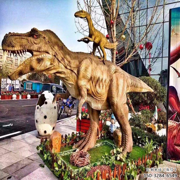 恐龍雕塑優選，室外雕塑，彩繪玻璃鋼恐龍雕塑制作