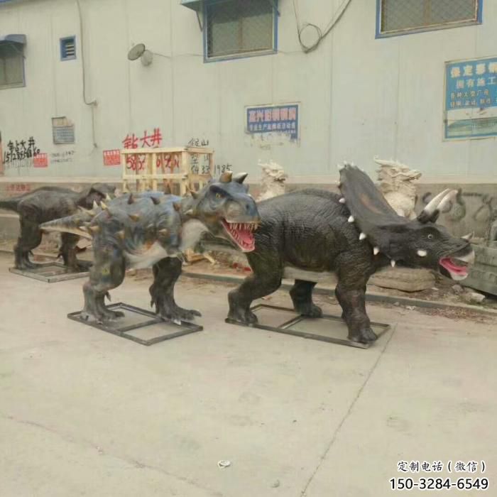 恐龍雕塑定制，小區(qū)雕塑，發(fā)聲恐龍雕塑提供